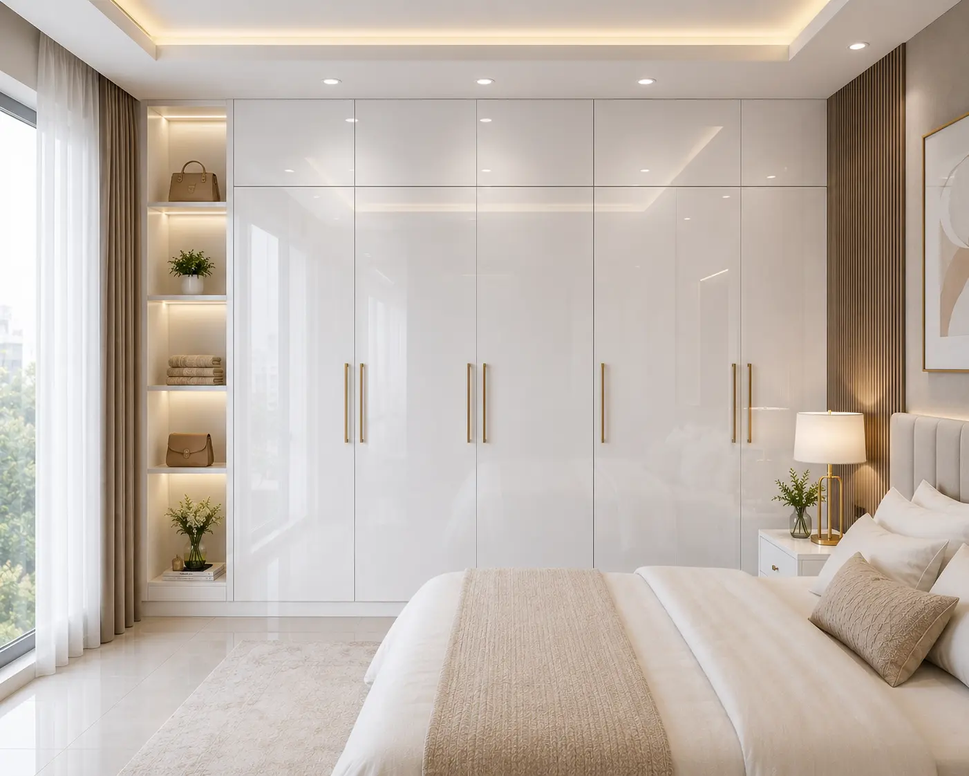 High-Gloss White for a Contemporary Look